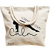Geanta Canvas Tote pentru femei Yoga I create my own calm, 40x51 cm, Bej, BEKZ® 17 40x51 cm