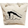 Geanta Canvas Tote pentru femei Yoga I create my own calm, 40x51 cm, Bej, BEKZ® 16 Geanta Canvas Tote pentru femei Yoga I create my own calm