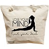 Geanta Canvas Tote pentru femei Yoga Lose your mind Find your soul, 40x51 cm, Bej, BEKZ® 16 Geanta Canvas Tote pentru femei Yoga Lose your mind Find your soul