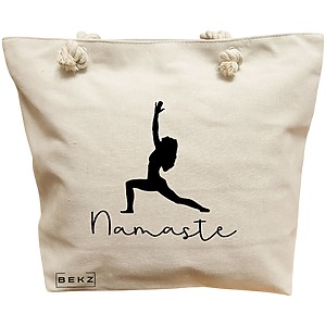 Geanta Canvas Tote pentru femei Yoga Namaste