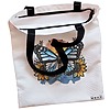 Geanta Canvas Tote pentru femei Blue Butterfly, 38x34.5 cm, Alba, BEKZ® 5 Geanta Canvas Tote pentru femei Blue Butterfly 38x34.5 cm Alba BEKZ® 1