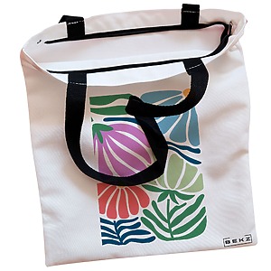 Alternative view of Geanta Canvas Tote pentru femei Boho Style 10, 38x34.5 cm, Alba, BEKZ®