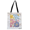 Geanta Canvas Tote pentru femei Boho Style 13, 38x34.5 cm, Alba, BEKZ®