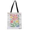 Geanta Canvas Tote pentru femei Boho Style 14, 38x34.5 cm, Alba, BEKZ®
