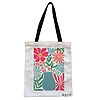 Geanta Canvas Tote pentru femei Boho Style 17, 38x34.5 cm, Alba, BEKZ®
