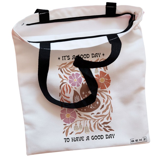 Geanta Canvas Tote pentru femei Boho Style 5, 38x34.5 cm, Alba, BEKZ® 2 Geanta Canvas Tote pentru femei Boho Style 5 38x34.5 cm Alba BEKZ® 1