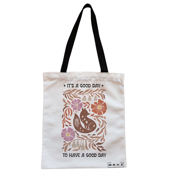Geanta Canvas Tote pentru femei Boho Style 5, 38x34.5 cm, Alba, BEKZ® 1 Geanta Canvas Tote pentru femei Boho Style 5 38x34.5 cm Alba BEKZ®
