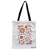 Geanta Canvas Tote pentru femei Boho Style 7, 38x34.5 cm, Alba, BEKZ®
