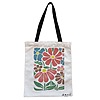 Geanta Canvas Tote pentru femei Boho Style 8, 38x34.5 cm, Alba, BEKZ®