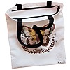 Geanta Canvas Tote pentru femei Brown Butterfly 38x34.5 cm Alba BEKZ® 1