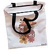 Geanta Canvas Tote pentru femei Colorful Mushrooms 10 38x34.5 cm Alba BEKZ® 1