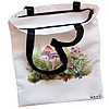 Geanta Canvas Tote pentru femei Colorful Mushrooms 11 38x34.5 cm Alba BEKZ® 1