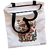 Geanta Canvas Tote pentru femei Colorful Mushrooms 2 38x34.5 cm Alba BEKZ® 1