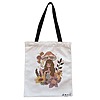 Geanta Canvas Tote pentru femei Colorful Mushrooms 3 38x34.5 cm Alba BEKZ®