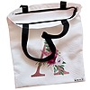 Geanta Canvas Tote pentru femei, Cu litera A Rose Gold si Trandafiri, 38x34.5 cm, Alba, BEKZ® 5 Geanta Canvas Tote pentru femei Cu litera A Rose Gold si Trandafiri 38x34.5 cm Alba BEKZ® 1
