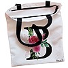 Geanta Canvas Tote pentru femei, Cu litera B si Trandafiri, 38x34.5 cm, Alba, BEKZ® 5 Geanta Canvas Tote pentru femei Cu litera B si Trandafiri 38x34.5 cm Alba BEKZ® 1