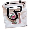 Geanta Canvas Tote pentru femei, Cu litera H Rose Gold si Trandafiri, 38x34.5 cm, Alba, BEKZ® 5 Geanta Canvas Tote pentru femei Cu litera H Rose Gold si Trandafiri 38x34.5 cm Alba BEKZ® 1