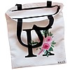 Geanta Canvas Tote pentru femei, Cu litera H si Trandafiri, 38x34.5 cm, Alba, BEKZ® 5 Geanta Canvas Tote pentru femei Cu litera H si Trandafiri 38x34.5 cm Alba BEKZ® 1