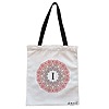 Geanta Canvas Tote pentru femei, Cu litera I si Mandala, 38x34.5 cm, Alba, BEKZ® 4 Geanta Canvas Tote pentru femei Cu litera I si Mandala 38x34.5 cm Alba BEKZ®