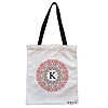 Geanta Canvas Tote pentru femei, Cu litera K si Mandala, 38x34.5 cm, Alba, BEKZ® 4 Geanta Canvas Tote pentru femei Cu litera K si Mandala 38x34.5 cm Alba BEKZ®