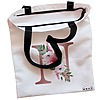 Geanta Canvas Tote pentru femei, Cu litera N Rose Gold si Trandafiri, 38x34.5 cm, Alba, BEKZ® 5 Geanta Canvas Tote pentru femei Cu litera N Rose Gold si Trandafiri 38x34.5 cm Alba BEKZ® 1
