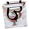 Geanta Canvas Tote pentru femei, Cu litera P Rose Gold si Trandafiri, 38x34.5 cm, Alba, BEKZ® 5 Geanta Canvas Tote pentru femei Cu litera P Rose Gold si Trandafiri 38x34.5 cm Alba BEKZ® 1