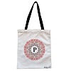 Geanta Canvas Tote pentru femei, Cu litera P si Mandala, 38x34.5 cm, Alba, BEKZ® 4 Geanta Canvas Tote pentru femei Cu litera P si Mandala 38x34.5 cm Alba BEKZ®