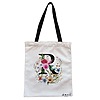 Geanta Canvas Tote pentru femei, Cu litera R in Coronita Florala, 38x34.5 cm, Alba, BEKZ® 4 Geanta Canvas Tote pentru femei Cu litera R in Coronita Florala 38x34.5 cm Alba BEKZ®