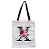 Geanta Canvas Tote pentru femei, Cu litera X si Trandafiri, 38x34.5 cm, Alba, BEKZ® 4 Geanta Canvas Tote pentru femei Cu litera X si Trandafiri 38x34.5 cm Alba BEKZ®