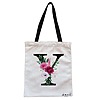 Geanta Canvas Tote pentru femei, Cu litera Y si Trandafiri, 38x34.5 cm, Alba, BEKZ® 4 Geanta Canvas Tote pentru femei Cu litera Y si Trandafiri 38x34.5 cm Alba BEKZ®