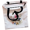 Geanta Canvas Tote pentru femei, Cu litera Z in Coronita Florala, 38x34.5 cm, Alba, BEKZ® 5 Geanta Canvas Tote pentru femei Cu litera Z in Coronita Florala 38x34.5 cm Alba BEKZ® 1