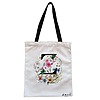 Geanta Canvas Tote pentru femei, Cu litera Z in Coronita Florala, 38x34.5 cm, Alba, BEKZ® 4 Geanta Canvas Tote pentru femei Cu litera Z in Coronita Florala 38x34.5 cm Alba BEKZ®