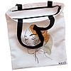 Geanta Canvas Tote pentru femei Flower Lady 12 38x34.5 cm Alba BEKZ® 1
