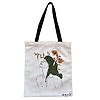 Geanta Canvas Tote pentru femei, Flower Lady 14, 38x34.5 cm, Alba, BEKZ®