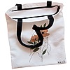 Geanta Canvas Tote pentru femei Flower Lady 18 38x34.5 cm Alba BEKZ® 1