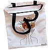 Geanta Canvas Tote pentru femei Flower Lady 19 38x34.5 cm Alba BEKZ® 1