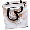 Geanta Canvas Tote pentru femei Flower Lady 4 38x34.5 cm Alba BEKZ® 1