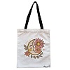 Geanta Canvas Tote pentru femei Moon Flowers, 38x34.5 cm, Alba, BEKZ® 4 Geanta Canvas Tote pentru femei Moon Flowers 38x34.5 cm Alba BEKZ®