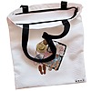 Geanta Canvas Tote pentru femei Travel Girl 10 38x34.5 cm Alba BEKZ® 1