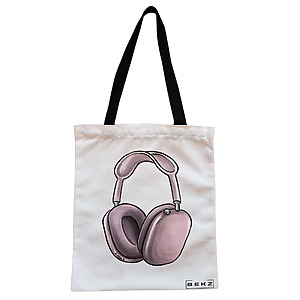 Geanta Canvas Tote pentru femei Travel Girl 15, 38x34.5 cm, Alba, BEKZ®