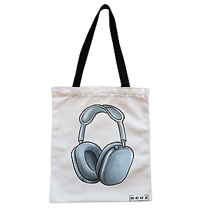 Geanta Canvas Tote pentru femei Travel Girl 16, 38x34.5 cm, Alba, BEKZ®