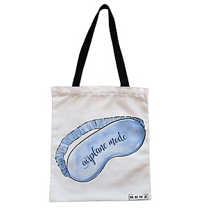 Geanta Canvas Tote pentru femei Travel Girl 17, 38x34.5 cm, Alba, BEKZ®