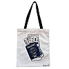Geanta Canvas Tote pentru femei Travel Girl 17, 38x34.5 cm, Alba, BEKZ®