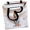 Geanta Canvas Tote pentru femei Travel Girl 4 38x34.5 cm Alba BEKZ® 1