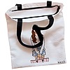 Geanta Canvas Tote pentru femei Travel Girl 5 38x34.5 cm Alba BEKZ® 1