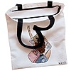 Geanta Canvas Tote pentru femei Travel Girl 8 38x34.5 cm Alba BEKZ® 1