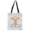 Geanta Canvas Tote pentru femei Yoga 1, 38x34.5 cm, Alba, BEKZ®