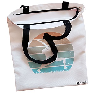 Alternative view of Geanta Canvas Tote pentru femei Yoga 10, 38x34.5 cm, Alba, BEKZ®