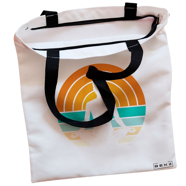 Geanta Canvas Tote pentru femei Yoga 14, 38x34.5 cm, Alba, BEKZ® 2 Geanta Canvas Tote pentru femei Yoga 14 38x34.5 cm Alba BEKZ® 1