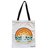 Geanta Canvas Tote pentru femei Yoga 15, 38x34.5 cm, Alba, BEKZ®